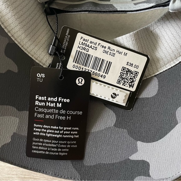 Lululemon Fast and Free Run Hat in Heritage 365 Camo Rhino Grey Multi - Picture 7 of 8